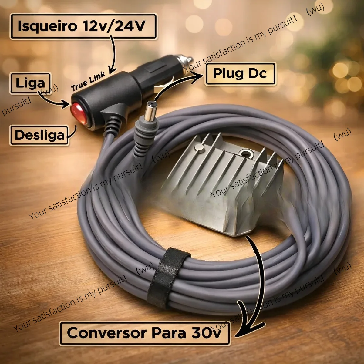 For Vehicle  Devices Boost Converter 12V 24V To 30V 3.5A Car Power Transformer With  Lighter Socket