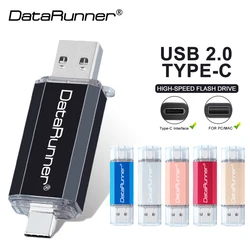 DataRunner pamięć USB 32GB Pen Drive Cle pamięć USB 2.0 128GB dla typu C Android/PC 64GB 16GB 8GB pamięć USB Pendrive
