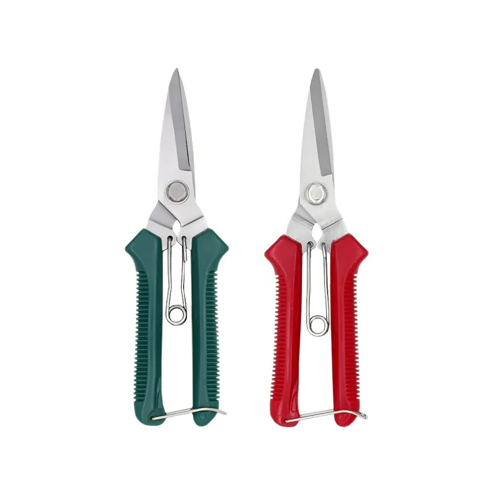 

190mm Garden Pruning Shears for Bonsai, Straight Head, Stainless Steel Blade, Non-slip Handle, Handy Trimming Tool for Home Use