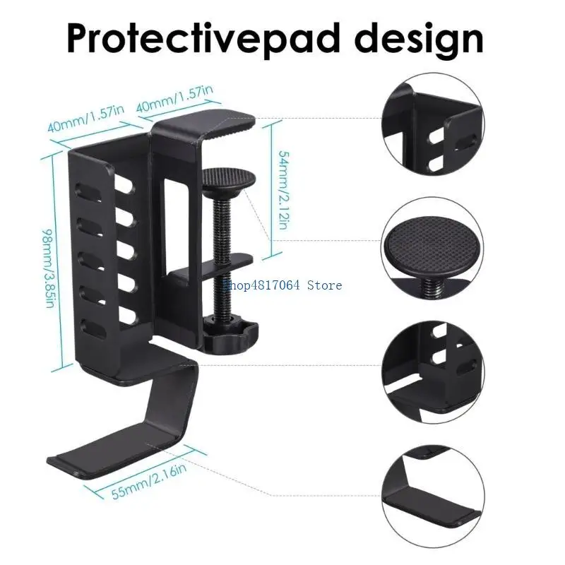 T3LB Desk Organisers Side Desk Holder Desk Side Storage Headphone Holder for Home