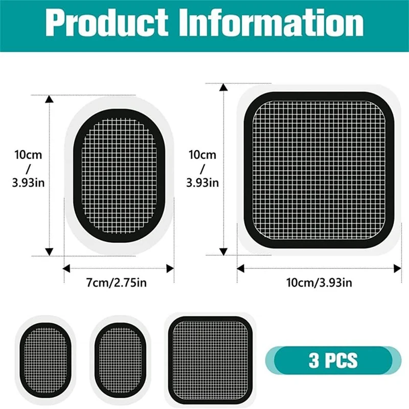 일반 젤 교체 패드 전극 패드, 슬렌더 톤 Abs 벨트 액세서리 호환, 3 개