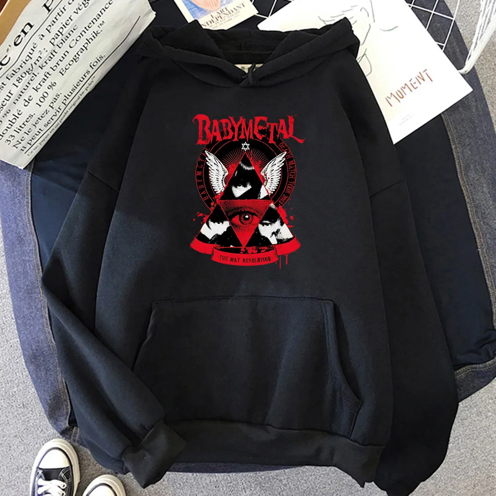 

Hip Hop Streetwear Men Mental BABYMETAL Band Hoodies Sudaderas Ropa Hombre Graphic Printing Pullovers Hooded Unisex Clothes Boys