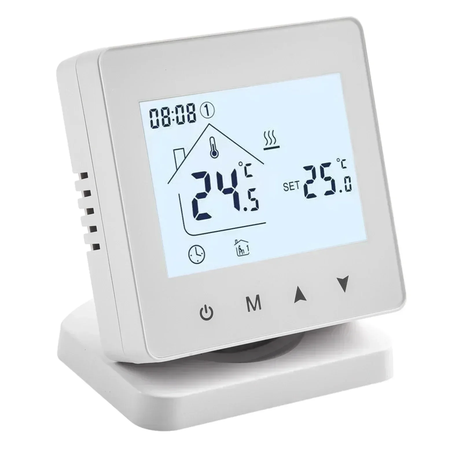 Smart WIFI Wireless Thermostat Water Heating Wall-Mounted Boiler Thermostat Temperature Controller Receiver White