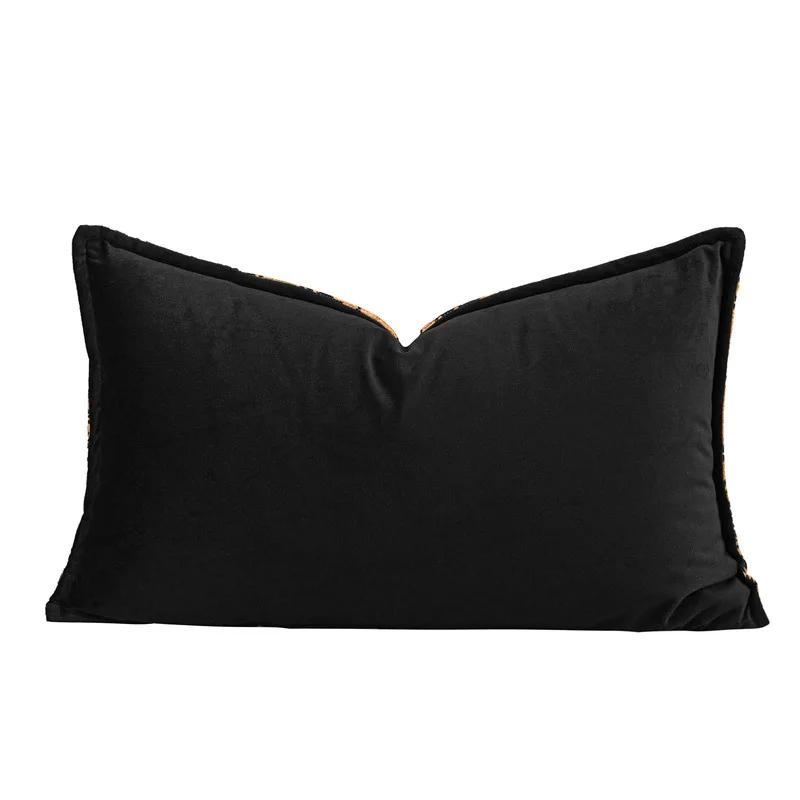 Mountain Tiger Themed Heavy Embroidered Pillow Case Luxury Italian Style Accent Cushion Cover 30x50 45x45 For Villa Hotel Office