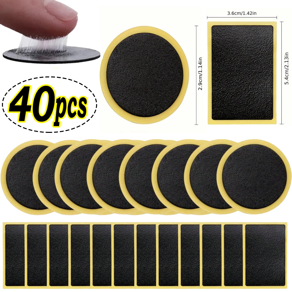 Bicycle Tire Repair Patch Glue-Free Adhesive Quick Repairing Tyre Protection Patch for Mountain Road Bike Inner Tyre Repair Pads