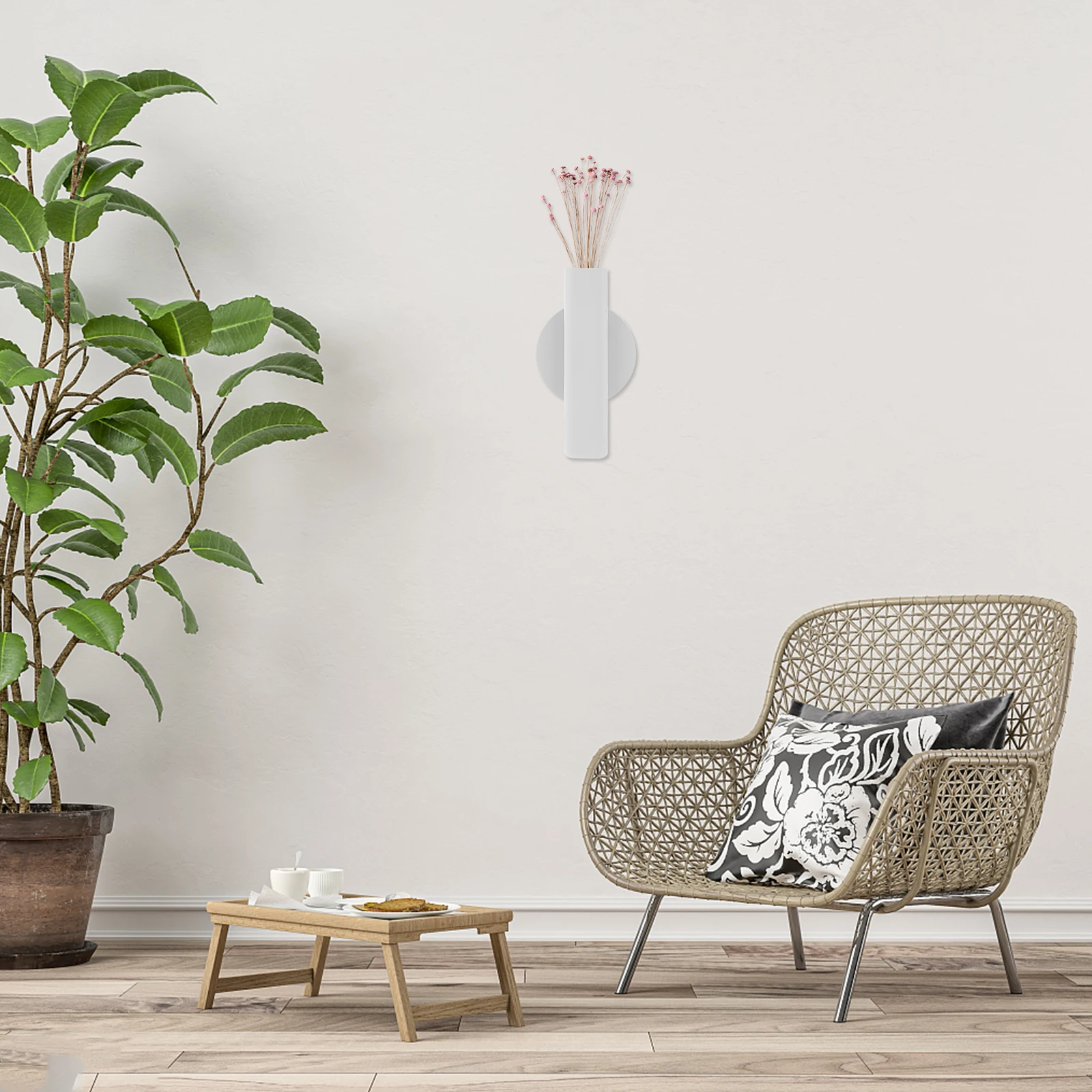 

Metal Flower Container Wall Mounted Vase Tube Elegant Flower Holder for Weddings Festivals Wall Vases for Decor