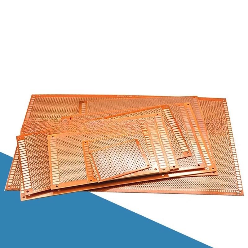 1Pc Pcb Universele Plaat Enkele Pcb Board Prototype Geperforeerde Raster Board Kit Experimentele Bakeliet Koperen Plaat Printplaat