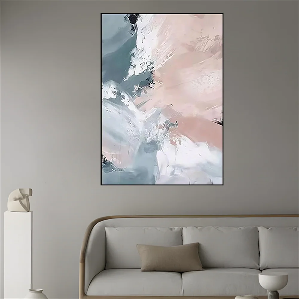 

Hand-Painted Modern Canvas Poster Abstract Gray Oil Painting Wall Art Picture For Living Room Home Decor Mural Pendant Artwork
