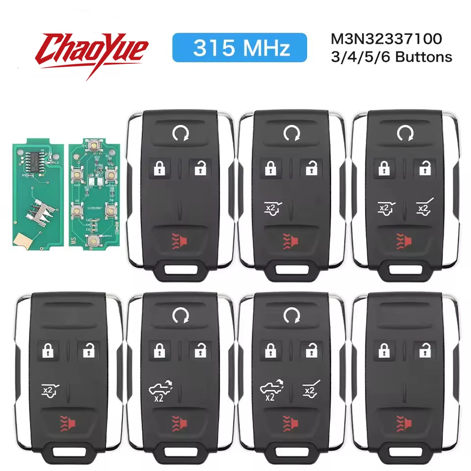 

ChaoYue M3N-32337100 M3N-32337200 Remote Car Key Fob for Chevrolet Tahoe Colorado Silverado Suburban for GMC Canyon Sierra Yukon