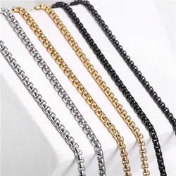 2MM-6MM Stainless Steel Rope Twisted Chain Necklace For Men Women Jewelry Pendant Accessories