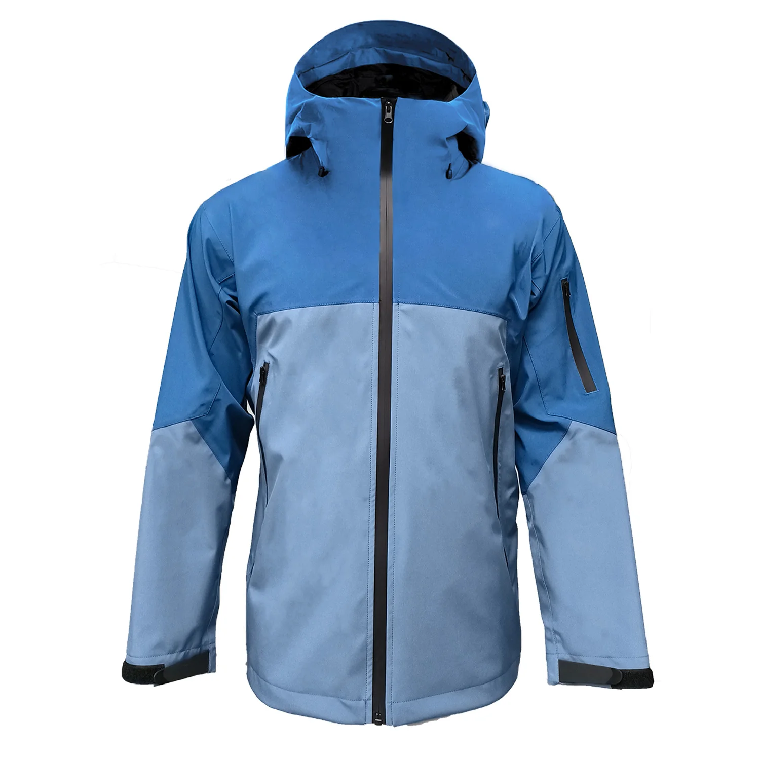 Waterproof Jacket with Hoodie, 3-Layer, Light Weight, Outdoor Sport Wear, DWR Technology, Hiking, Climbing