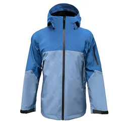 Waterproof Jacket with Hoodie, 3-Layer, Light Weight, Outdoor Sport Wear, DWR Technology, Hiking, Climbing