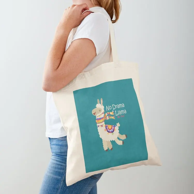 

No Drama Llama Tote Bag shopping bag bag for beach handbag Canvas shoulder
