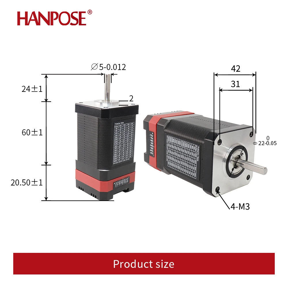 1 closed-loop servo stepping motor 1.8A large torque 70N.cm 42HS60-P2X motor ball screw SFU1210 L200MM, for CNC 4- wire