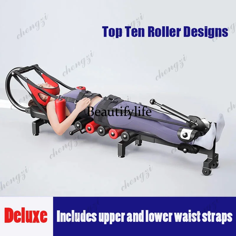 Luxury Version Lumbar Spine Stretcher, Spinal Traction Bed, Inverted Machine, Home Soothing Bed