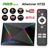 R69Plus Smart TV Box Android 14 AllwinnerH728 Chip WIFI 6 Support 8K BT5.+ YouTube Voice Google Assistant Streaming Media Player