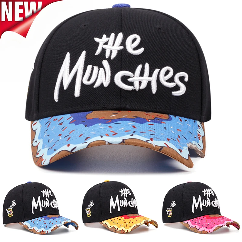 New Donut Letter Side Embroidery Fashion High Quality Baseball Cap Men\'s Versatile Pattern Casual  Adjustable Hip Hop Sports Hat