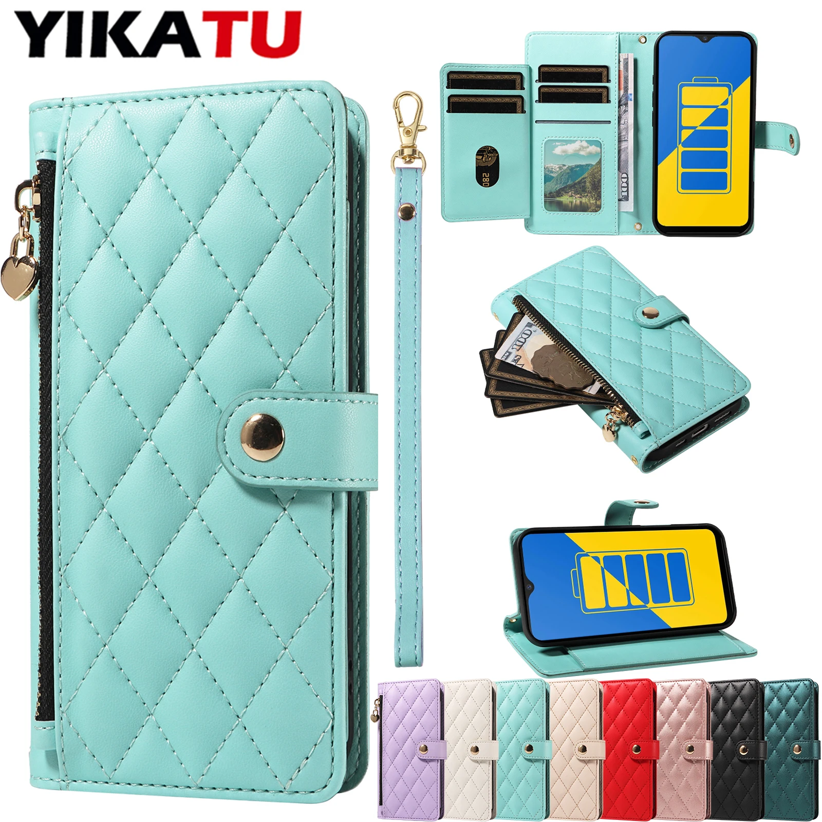 

For VIVO Y02S Y04 Y11S Y12A Y12S Y15 Y16 Y17 Y17S Y19S Y20 Y20A Y20G Y20i Y21 Y21S Y22 Y22S 4G Y100i IQOO U5E U5 5G Wallet Case