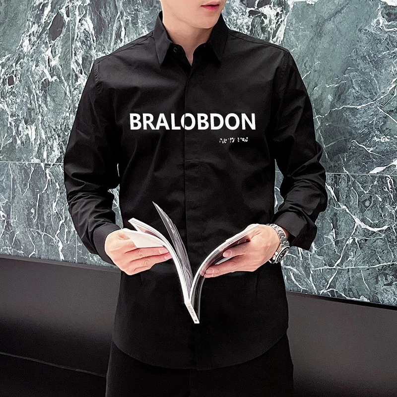 

T-shirt BB Bralobdon new autumn men's cotton shirt comfortable and breathable business casual undershirt loose breathable top