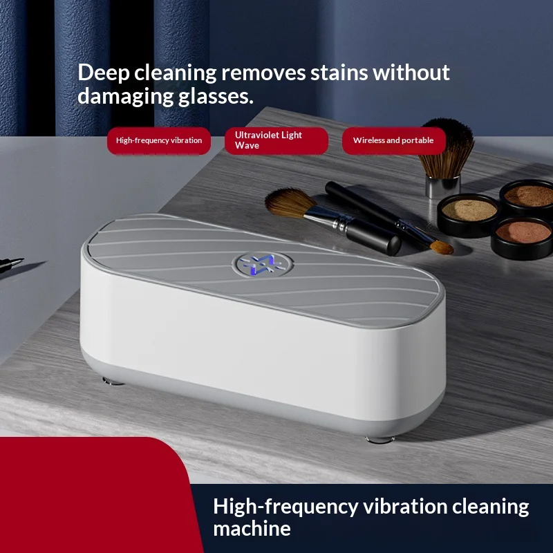 Multifunctional Ultrasonic Cleaner Household High Vibration Cleaning Machine for Contact Lenses Makeup Brushes Jewelry Dentures
