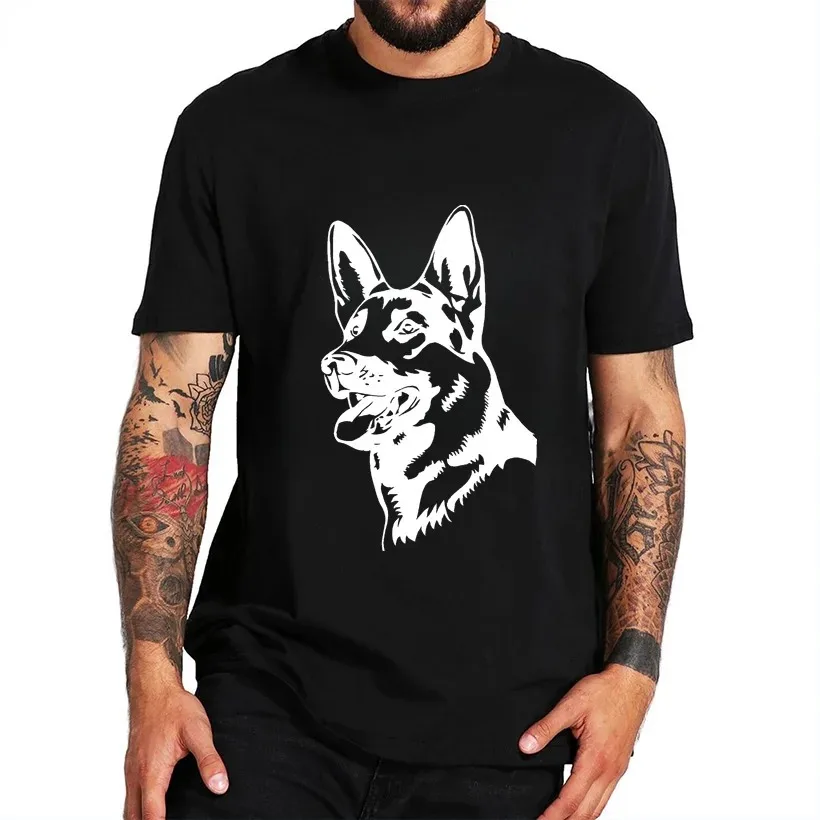 Malinois Belgian Shepherd Mecellar Novelty EMO Graphic Street Wear Trend Casual Summer Men Women Universal Short-sleeved T-shirt