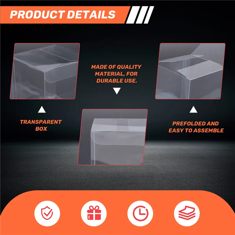 

A19F-50Pcs Clear Plastic Boxes For Gifts Pvc Packing Box Gift Packaging Transparent Candy Box Wedding Gift Boxes Party Favors