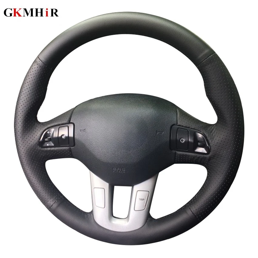 Artificial Leather Steering Wheel Cover Hand-stitched Car Steering Wheel Covers For Kia Sportage 3th 2011-2014 Kia Ceed 2010