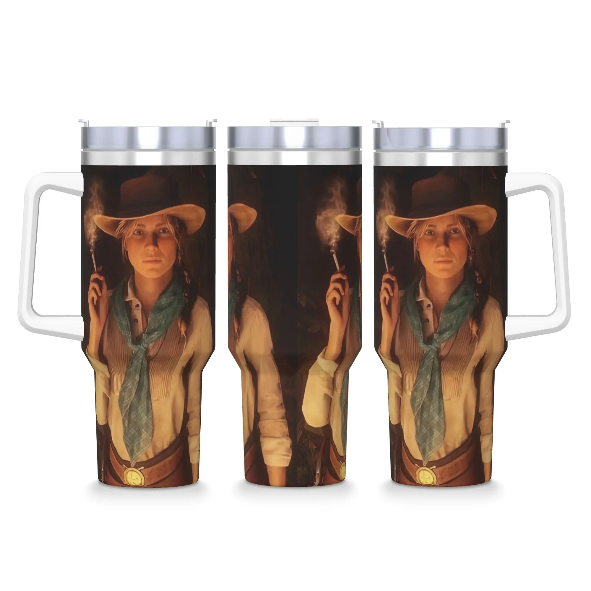 

Sadie Adler RDR Video Game Stainless Steel Tumbler Camping Thermal Mug With Straws and Lid Large Car Mugs Cold Drink Bottle