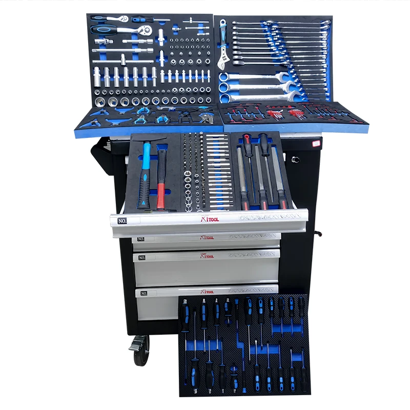 RTTOOL 268PCS Tools Cabinet Trolley/Roller Cabinet With 268 pcs Hand Tools