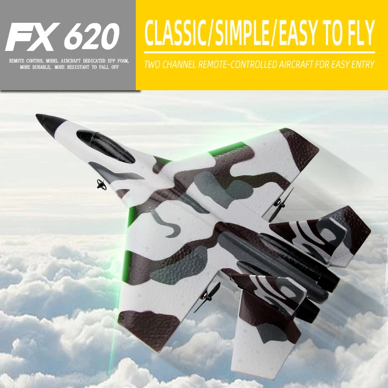 FX620 2.4G Radio EPP Foam Remote Control Flying Model Glider With LED Lights Aircraft Airplanes For Children Gift