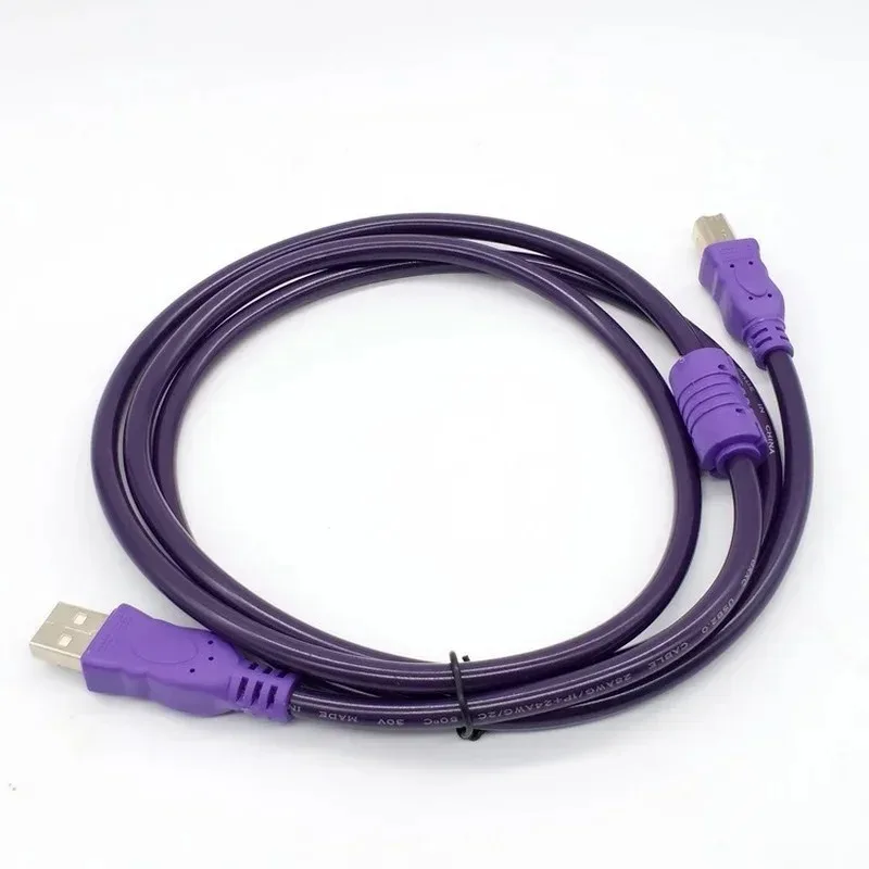 USB 2.0 Printer Cable Type A Male To Type B Male Dual Shielding High Speed Transparent Purple 1.5/3M PC Hardware Cables