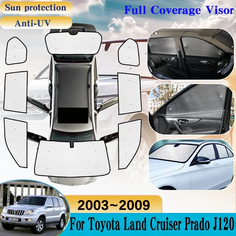 

Car Cover Visor For Toyota Land Cruiser Prado J120 FJ120 2003~2009 2008 Accessories Windshield Window UV Sun Protection Sunshade