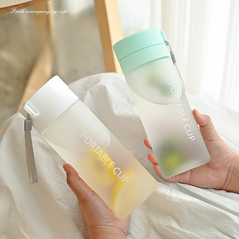 Plastic Bottle Portable Shock-proof Water Cup Cute and Adorable Drinking Cup Outdoor Sports Water Bottle 600ml/800ml Drinkware