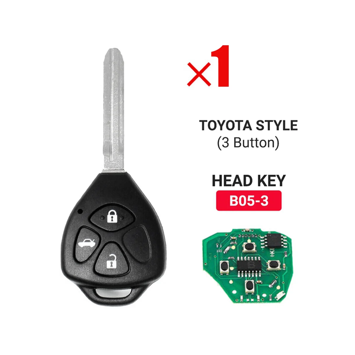 KEYDIY B05-3 KD Remote Control Car Key Universal 3 Button for Toyota Style for KD900/KD-X2 KD MINI/ URG200 Programmer