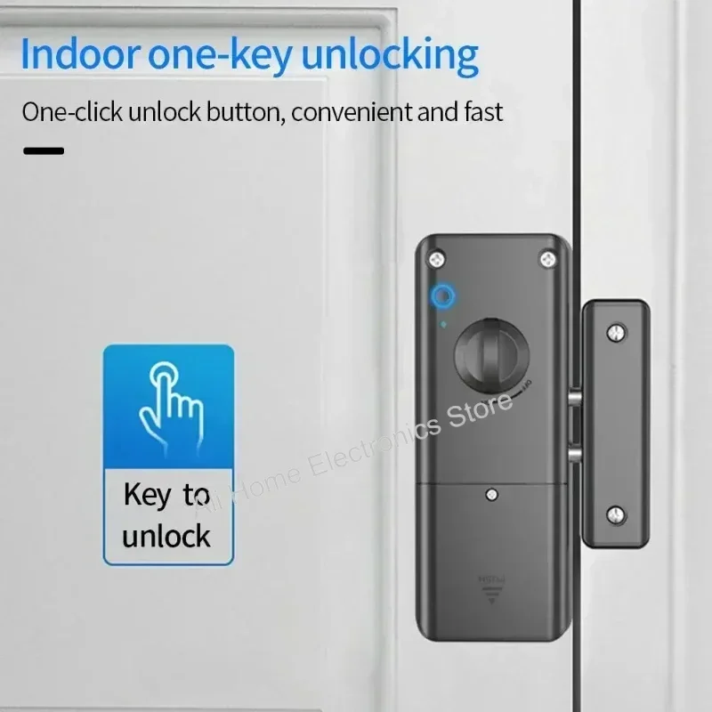 Ttlock fechadura inteligente para porta de madeira escondida, fechadura magnética, aplicativo, cartão ic, desbloqueio remoto, armário eletrônico,