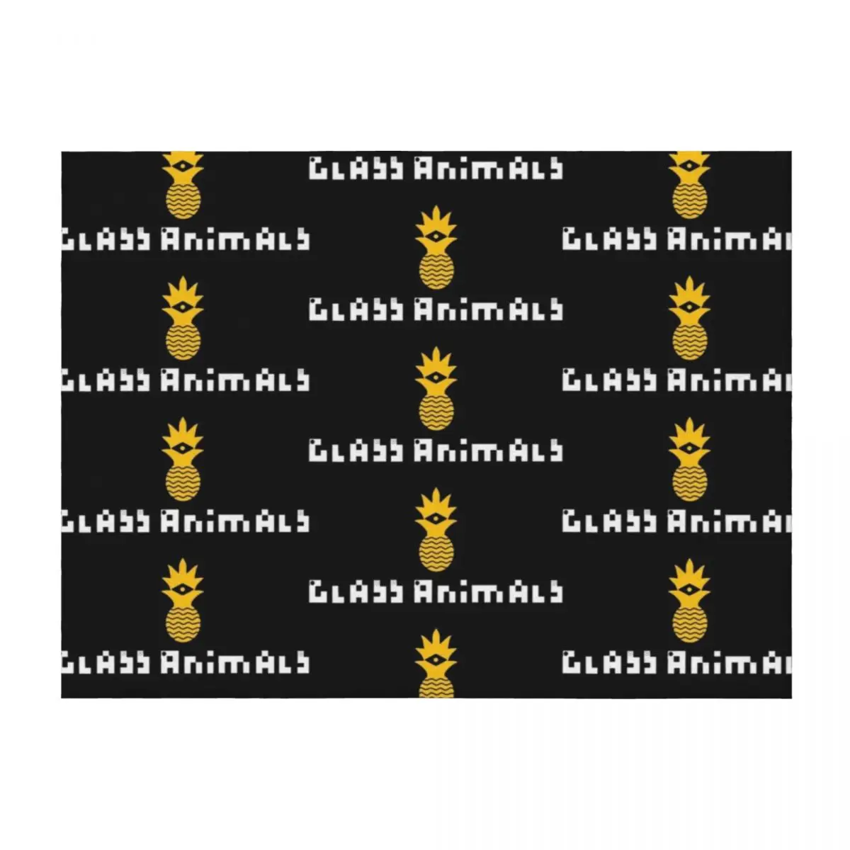 

Glass Animals (white text) 1 Throw Blanket Winter beds halloween Flannel Flannel Fabric Blankets