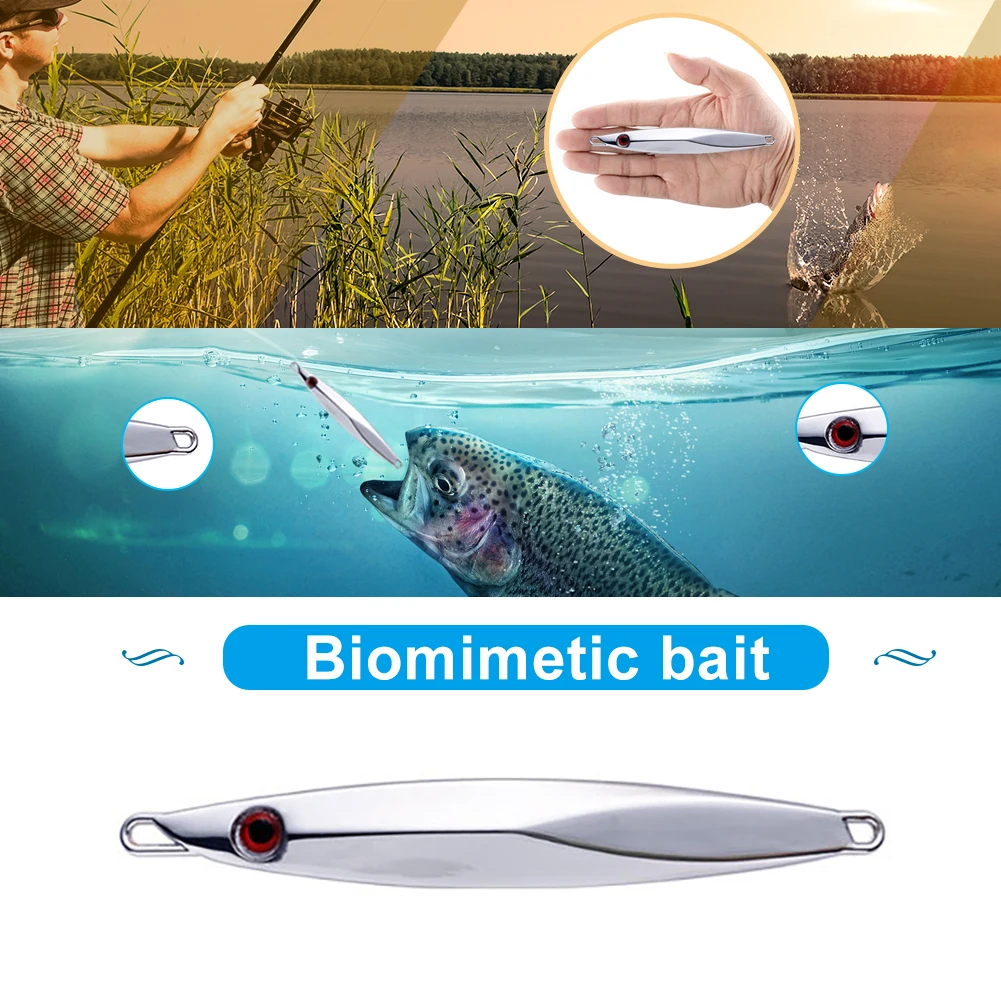 Sea Fishing Bait Jigging Lure Metal Fishing Lure Saltwater Lures 20g 30g 40g 60g 80g 100g 120g Artificial Pesca Lure Tackle