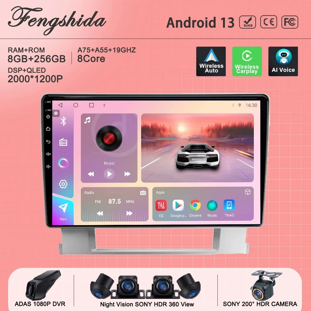 

Android 13 For Buick Excelle 2 2009 - 2015 For Opel Astra J 2009 Car Radio Multimedia Player Screen Navigation No 2din DVD WIFI