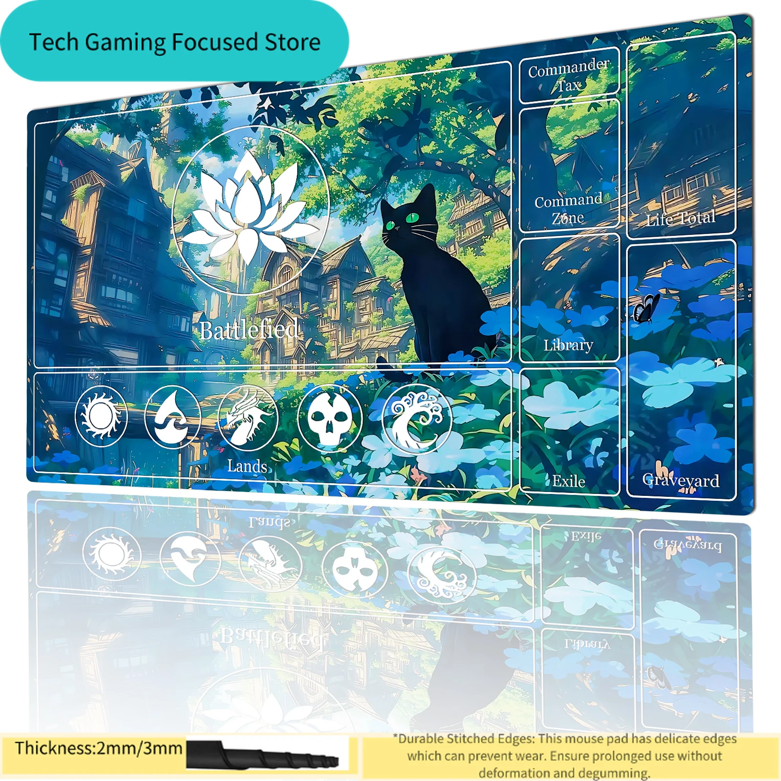 Magic Trade Card Battle Gaming mats Playmat tapete TCG CCG Cute cat mouse pad gamer pc accessories suitable for work and game