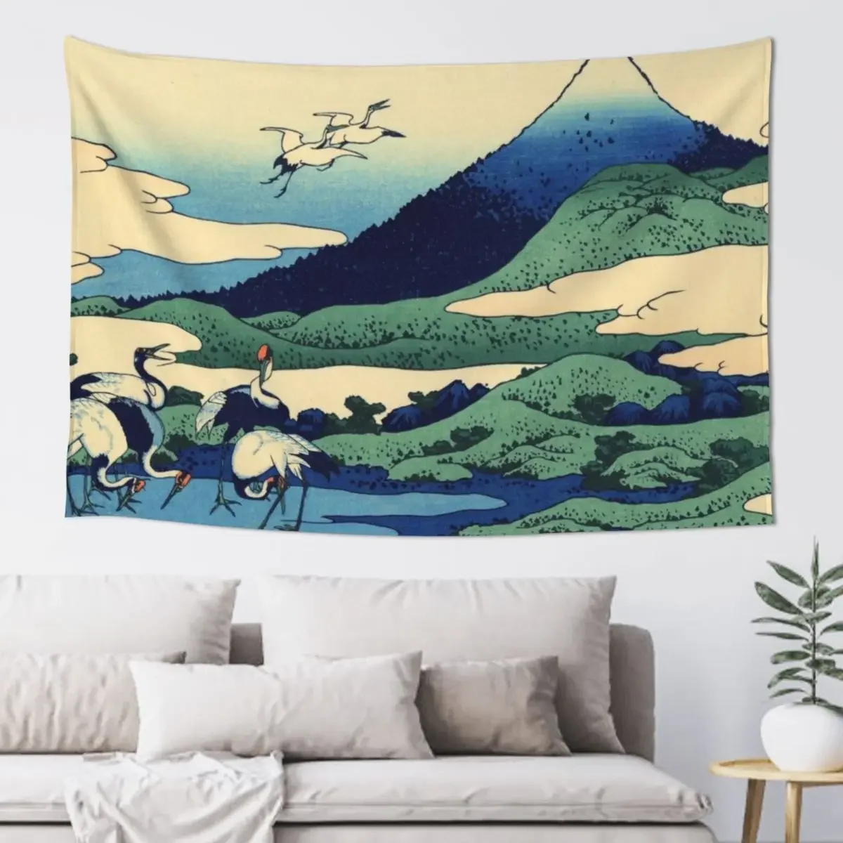 Umezawa in Sagami Province - Katsushika Hokusai Tapestry Home Decorations Wall Carpet Cute Room Decor Tapestry