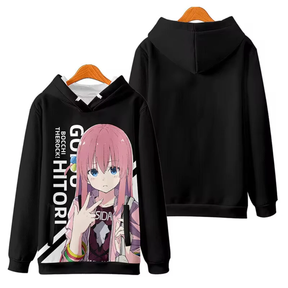 Anime Bocchi The Rock 3D Printed Men's Hoodie Casual Harajuku Long Sleeves Oversized Pullover Sweatshirt Outdoor Unisex Clothing