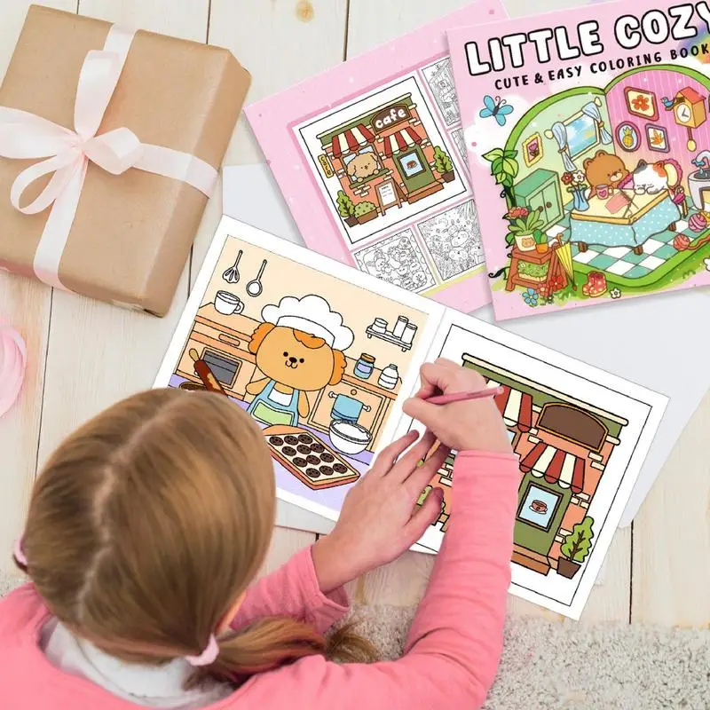 Coloring Book For Toddler Easy Cozy Coloring Workbook Portable Educational Preschool Learning Activity For School Kindergarten