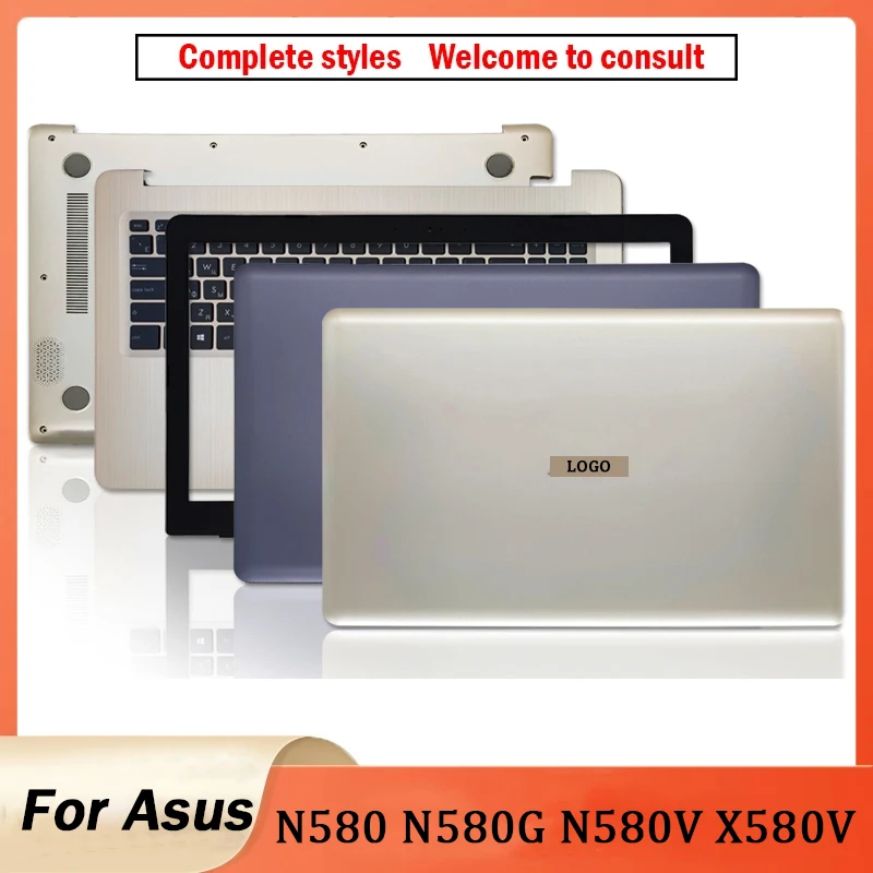 New For Asus N580 N580G N580V X580V N580VD X580VE X580VD N580VE Series Laptop LCD Back Cover/Hinges/Front Bezel/Hinge Cover blue