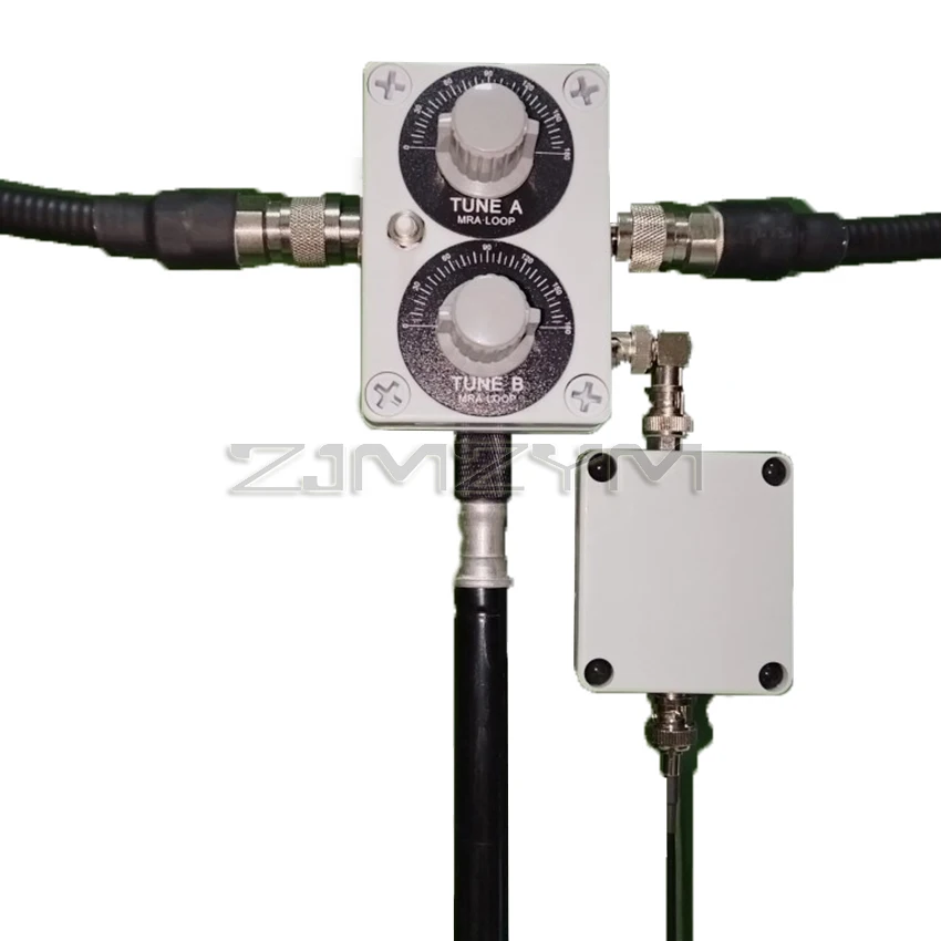 20W Short Wave Radio Antenna Low Noise 5-30MHz SWR Shortwave Radio Antenna for HF Transceivers Adjustable Small SWR Loop Antenna