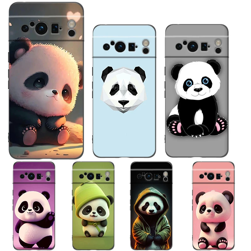 

Cute Animal Panda Phone Case Cover for Google Pixel 8 7 6 7A 6A Pro 5G Shockproof Silicone Soft 8 Pro 5G Shell Capas Coque Bags