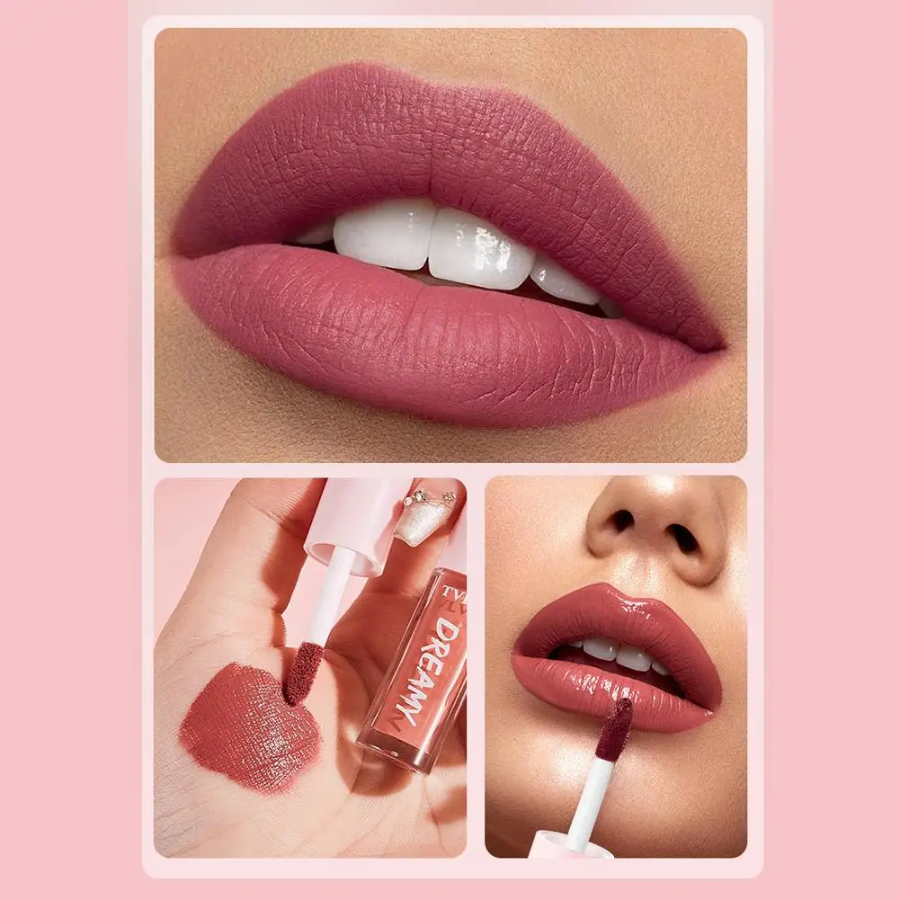Matte Wasserfeste Lippenglasur Leichtgewichtig Zart Glatt Langanhaltend Ohne Ausbleichen Lippenstift 10 Stück TVLV DREAMY Lipgloss-Set