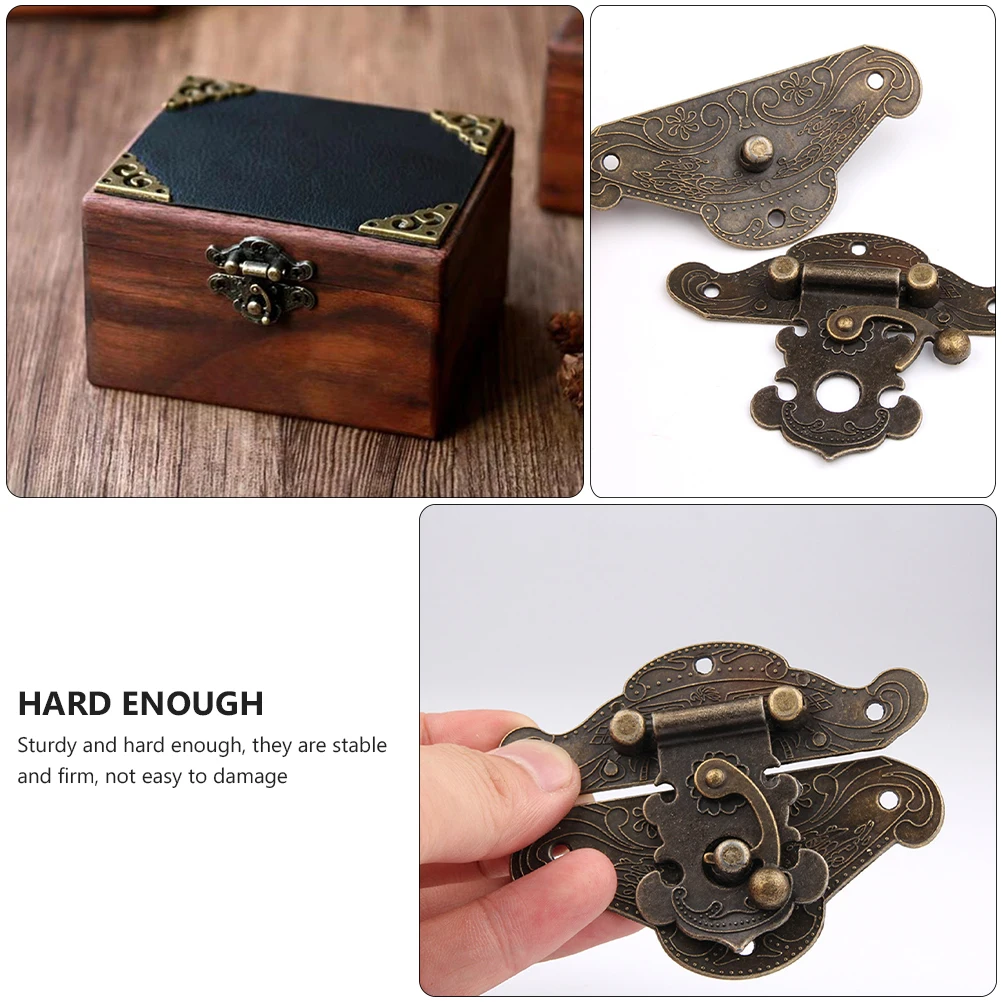 

10Sets Yuanbao Hooks Buckles Bags Wood Boxes Zinc Alloy Durable Replacement Latch Hardware Jewelry Box Hasp Wooden