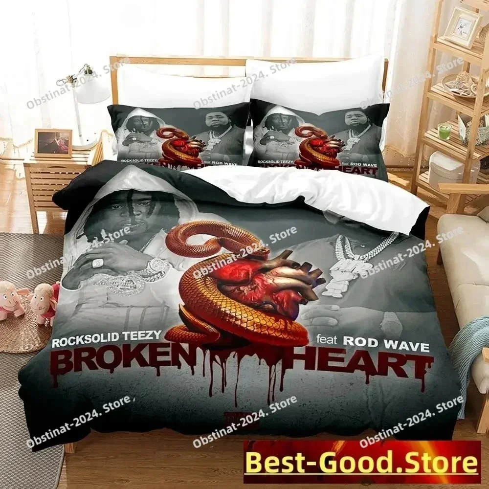 Popular Rod Wave Bedding Set Single Twin Print Bed Set With Pillowcase Bed Duvet Cover Soft Single Double Queen Super King Size