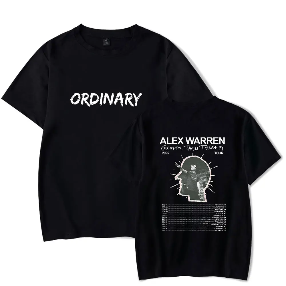 

Alex Warren Tour 2025 Merch Tee Shirt Man/Woman Streetwear Casual Clothes Summer Short Sleeved Crewneck Tee Shirt