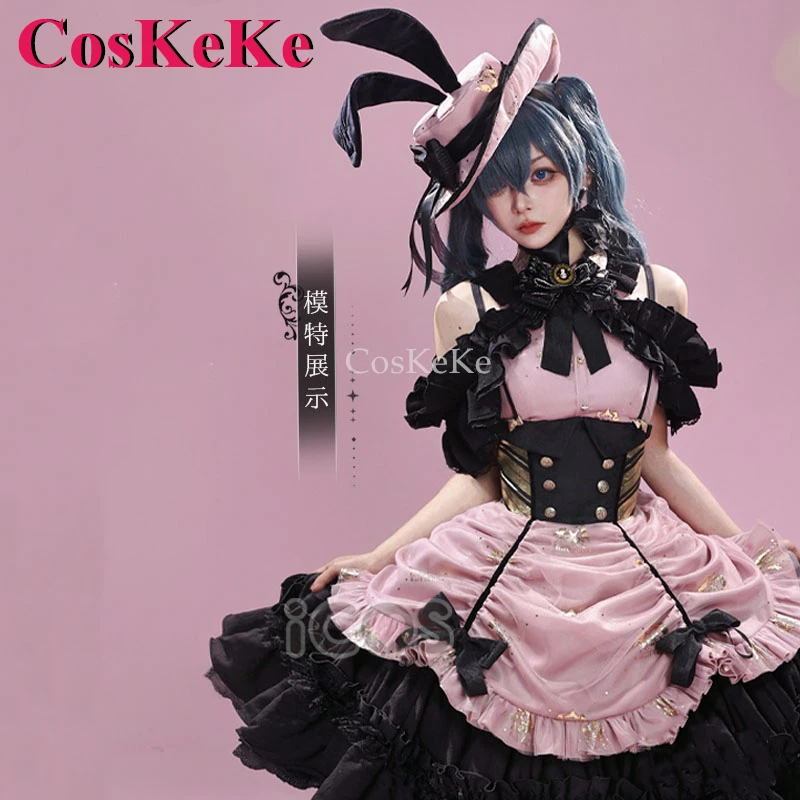 CosKeKe Ciel Phantomhive Cosplay Anime Black Butler Costume Cafe Sweet Elegant Formal Dress Activity Party Role Play Clothing